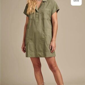 Lucky Brand Popover Poplin Shirt Dress NWT